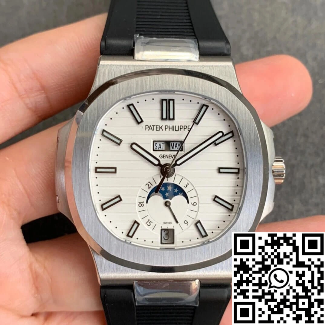 Patek Philippe Nautilus 5726 Moonphase GR Factory V2 White Dial Original 598