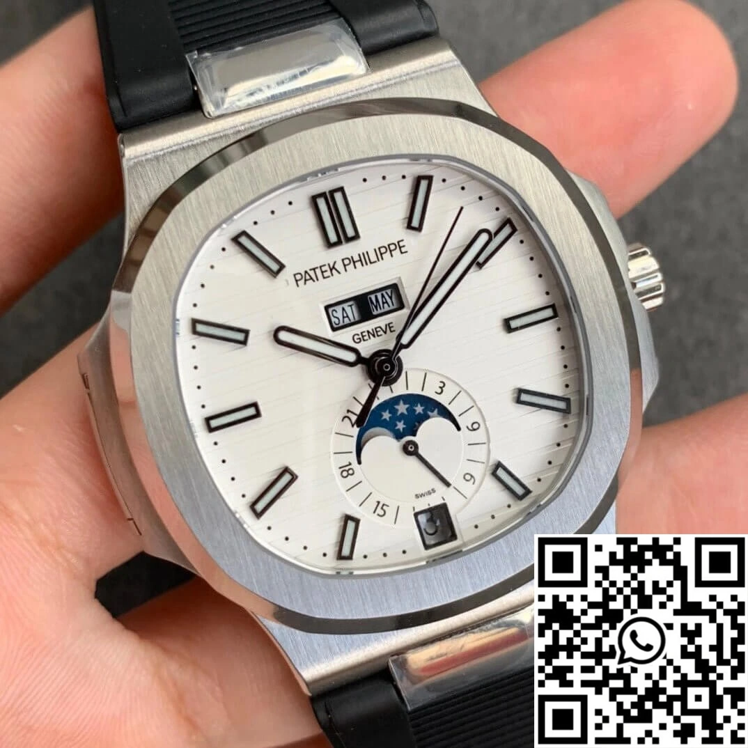 Patek Philippe Nautilus 5726 Moonphase GR Factory V2 White Dial Original 598