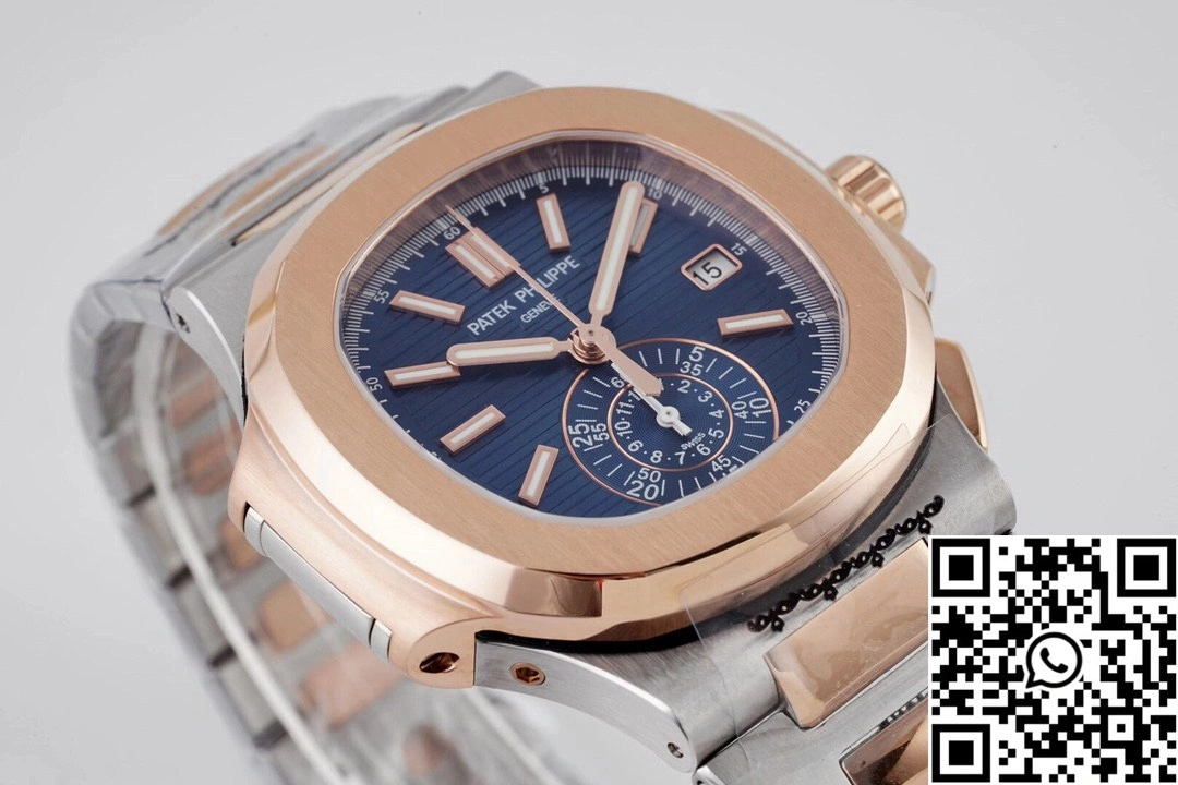 Sustainable Patek Philippe Nautilus 5980 3K Factory Rose Gold Blue Dial 602