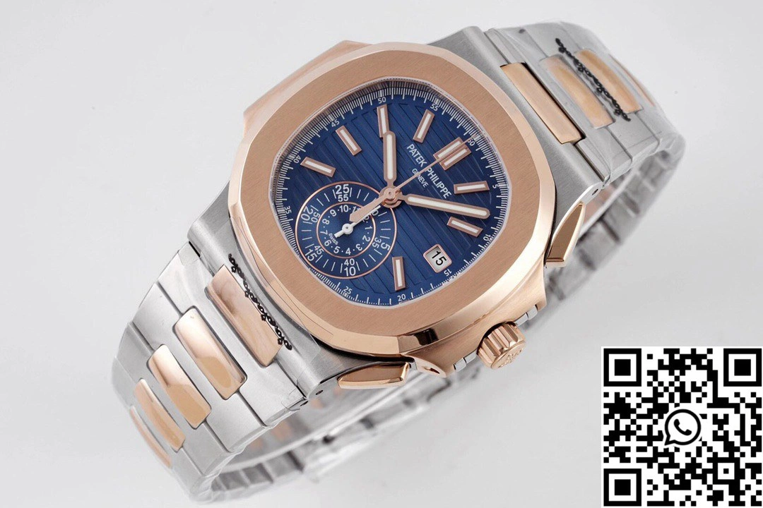 Sustainable Patek Philippe Nautilus 5980 3K Factory Rose Gold Blue Dial 602