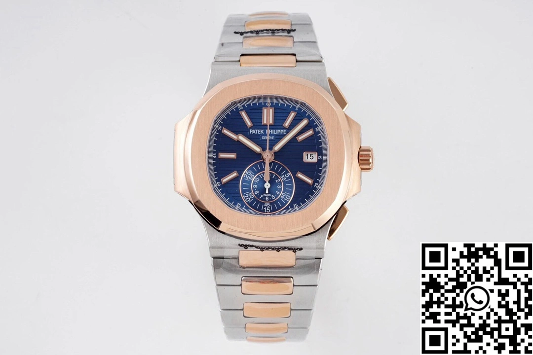 Sustainable Patek Philippe Nautilus 5980 3K Factory Rose Gold Blue Dial 602