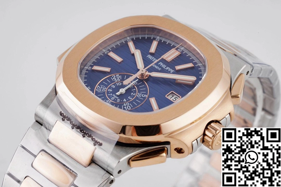 Sustainable Patek Philippe Nautilus 5980 3K Factory Rose Gold Blue Dial 602