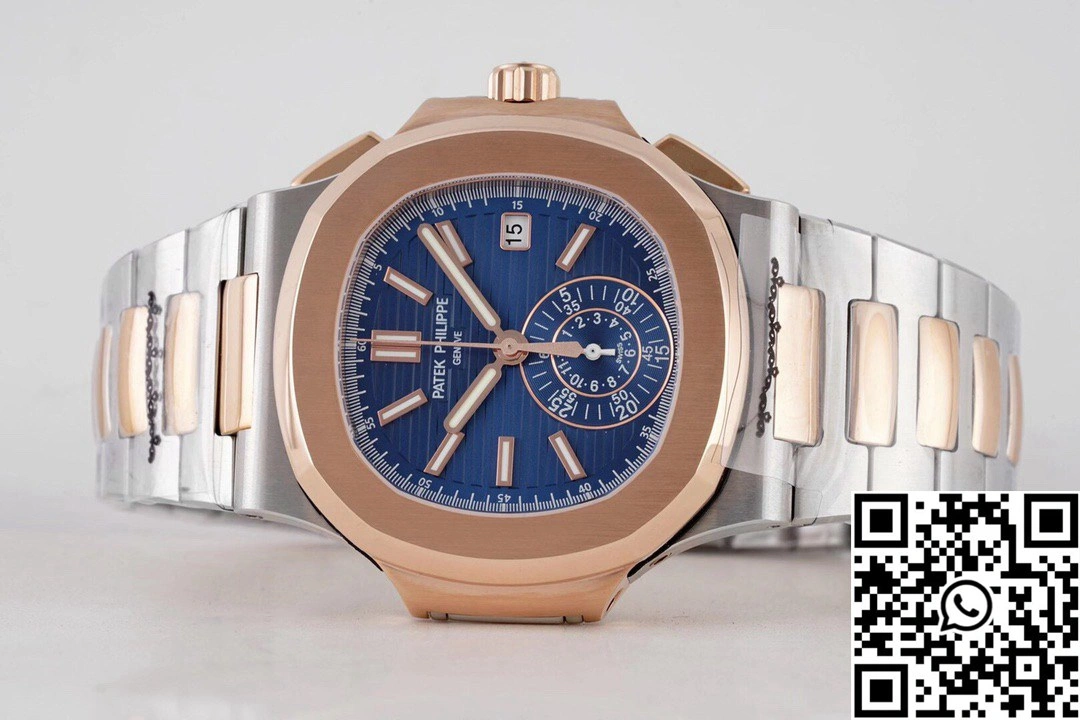 Sustainable Patek Philippe Nautilus 5980 3K Factory Rose Gold Blue Dial 602