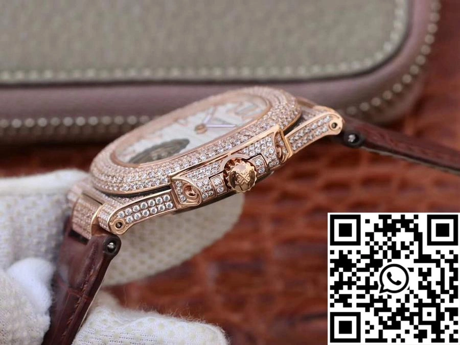 Tailored Patek Philippe Nautilus Jumbo 5711 Rose Gold Tourbillon 2018 R8 Factory White Dial 591