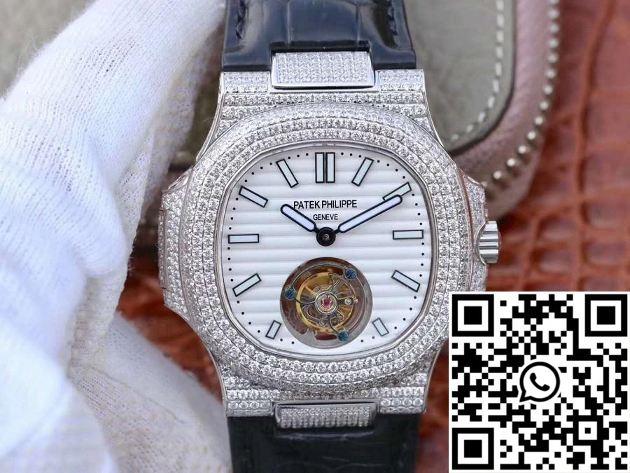 Unique Patek Philippe Nautilus Jumbo 5711 Tourbillon 2018 R8 Factory White Dial 596