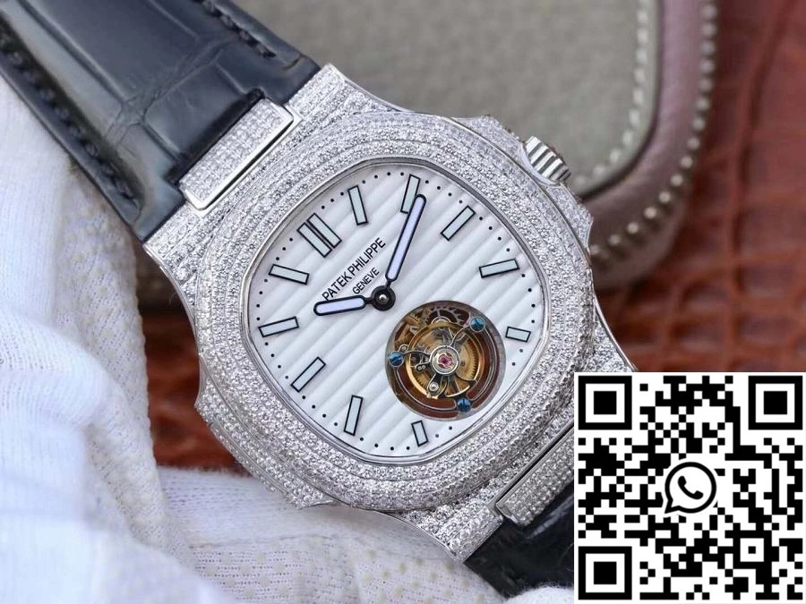Unique Patek Philippe Nautilus Jumbo 5711 Tourbillon 2018 R8 Factory White Dial 596