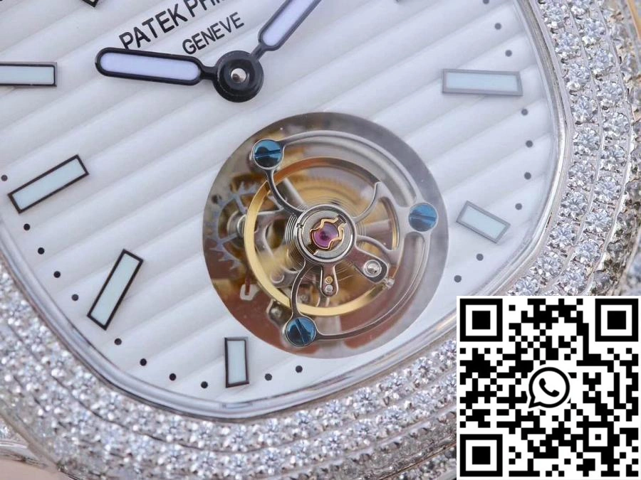Unique Patek Philippe Nautilus Jumbo 5711 Tourbillon 2018 R8 Factory White Dial 596