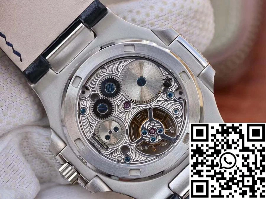 Upgraded Patek Philippe Nautilus Jumbo 5711 Tourbillon Blue Dial R8 Factory 583