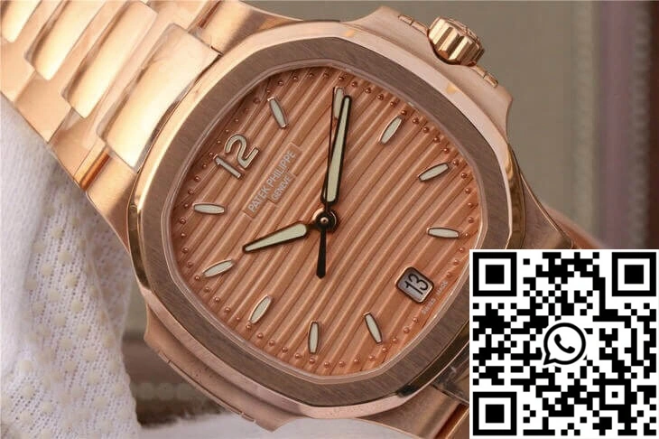 Bright Patek Philippe Nautilus Ladies 7118-1R-010 PF Factory Honey Gold Dial 599