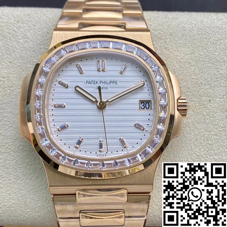 Patek Philippe Nautilus PPF Factory Rose Gold White Dial Timeless 584
