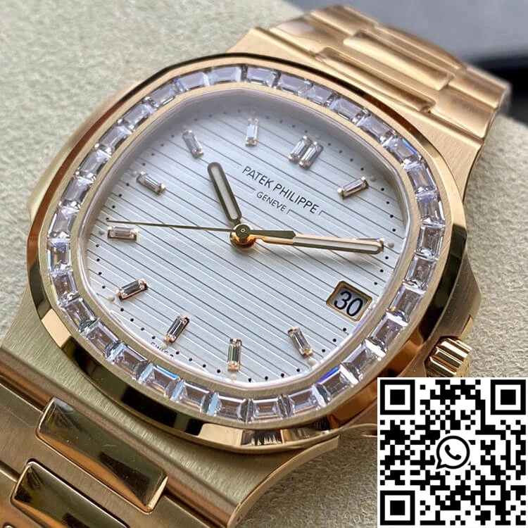Patek Philippe Nautilus PPF Factory Rose Gold White Dial Timeless 584