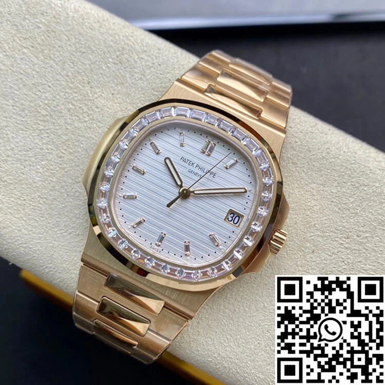 Patek Philippe Nautilus PPF Factory Rose Gold White Dial Timeless 584