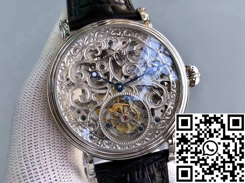 Patek Philippe Tourbillon 316L Stainless Steel Skeleton Dial Bright 611