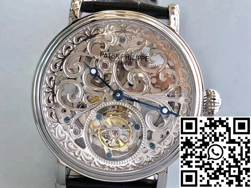 Patek Philippe Tourbillon 316L Stainless Steel Skeleton Dial Bright 611