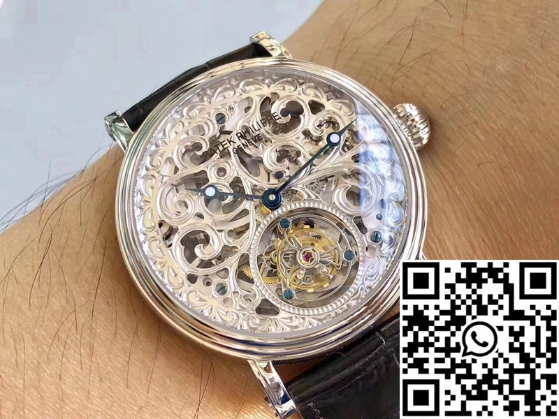Patek Philippe Tourbillon 316L Stainless Steel Skeleton Dial Bright 611