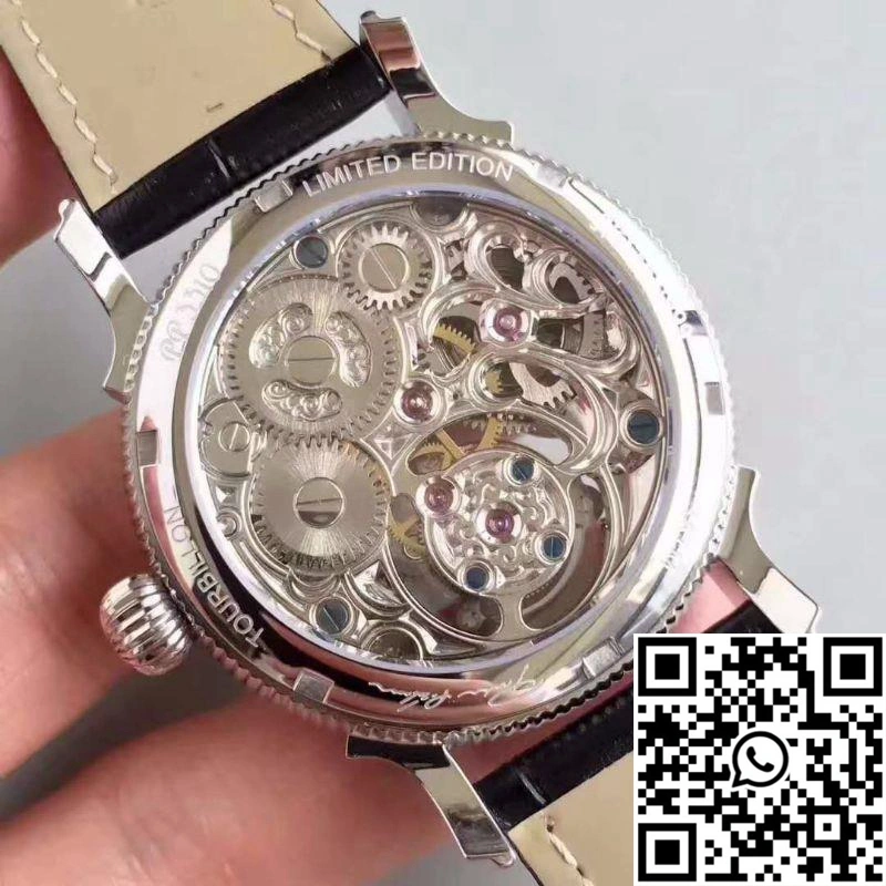 Durable Patek Philippe Tourbillon Moonphase Silver Dial 613