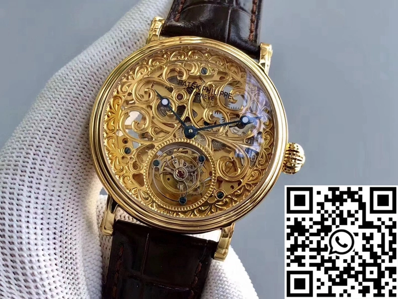 Patek Philippe Tourbillon Yellow Gold Skeleton Dial Unisex 616