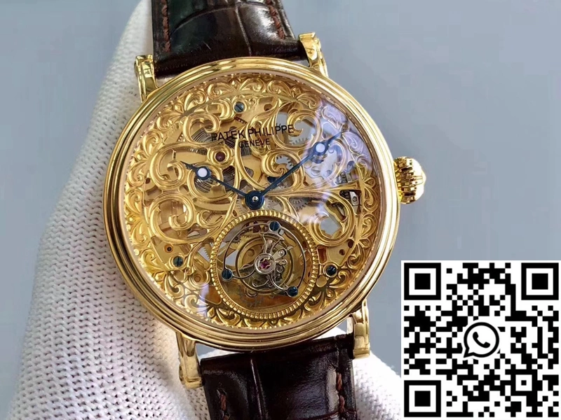 Patek Philippe Tourbillon Yellow Gold Skeleton Dial Unisex 616