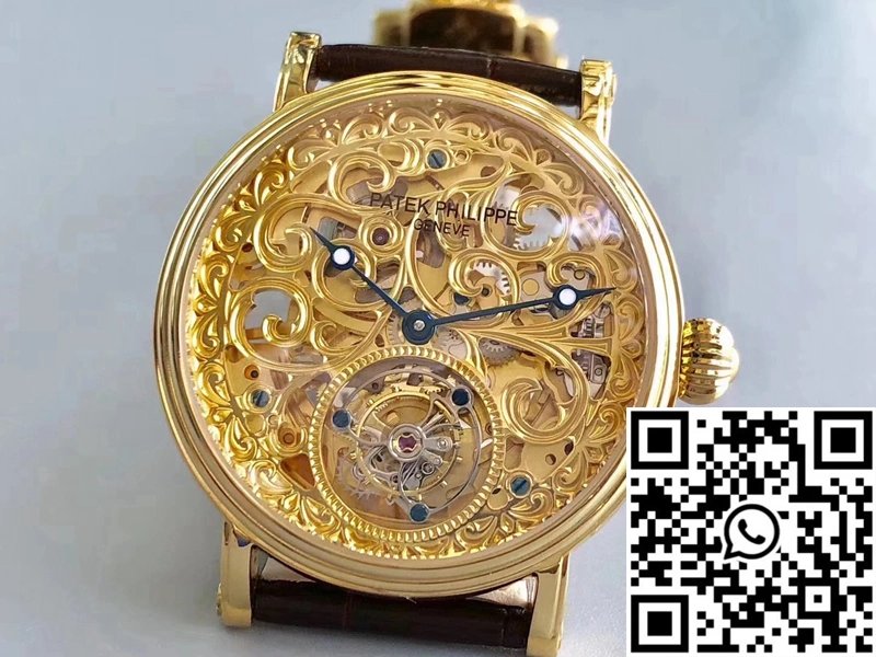 Patek Philippe Tourbillon Yellow Gold Skeleton Dial Unisex 616