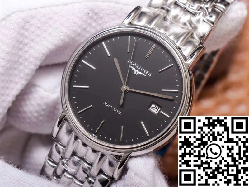 RM Factory Longines Presence L4.921.4.52.6 Stainless Steel Black Dial Stylish 2153