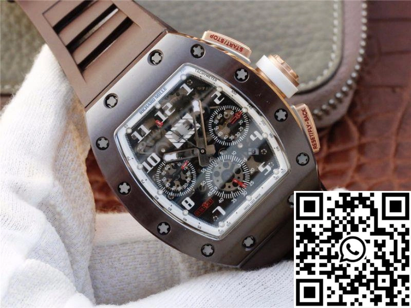 Richard Mille Chronograph RM011 KV Factory Brown Crystal Dial EasyMatch 2315