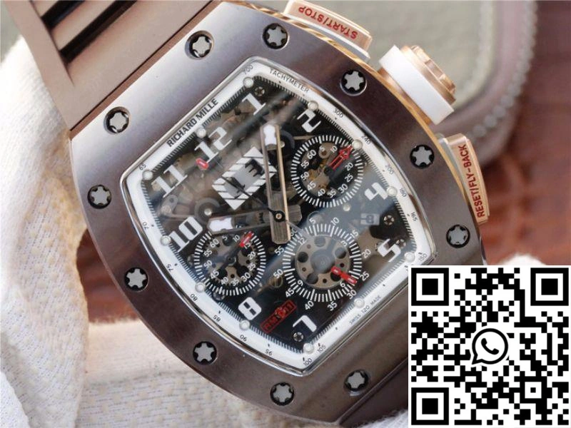 Richard Mille Chronograph RM011 KV Factory Brown Crystal Dial EasyMatch 2315