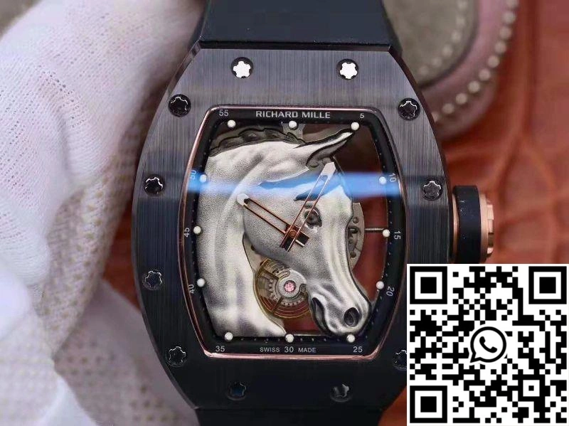 SmartChoice Richard Mille Polo Club Saint Tropez RM52-02 KV Factory White Horse Head Skeleton Dial 2394