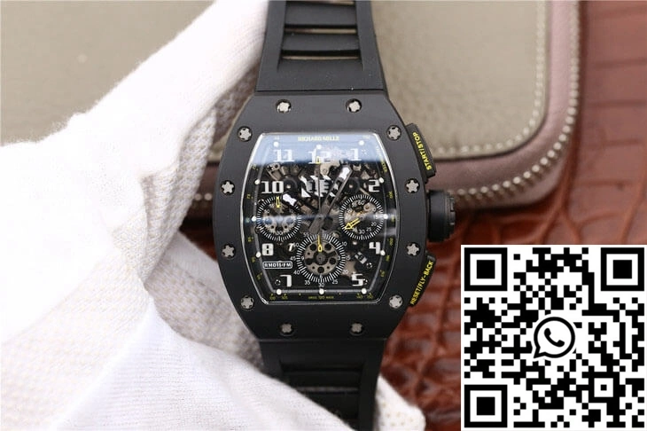 Richard Mille RM-011 KV Factory Carbon Fiber Black Strap FreshLook 2324