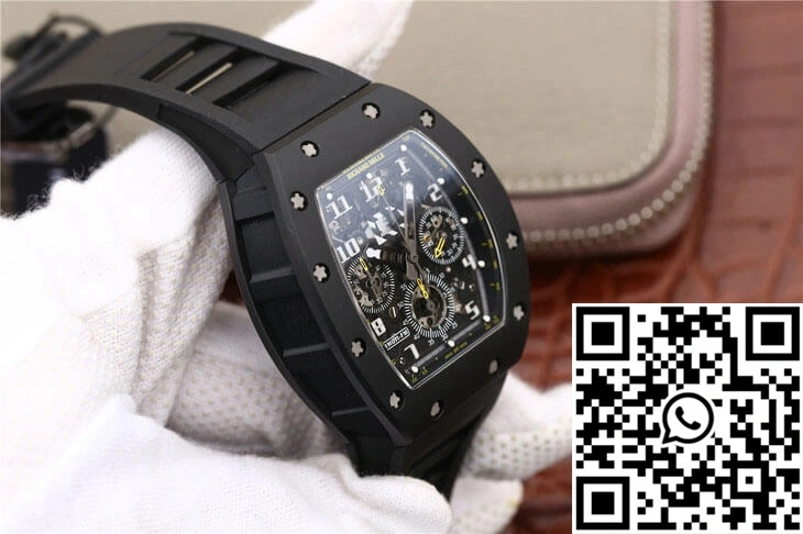 Richard Mille RM-011 KV Factory Carbon Fiber Black Strap FreshLook 2324