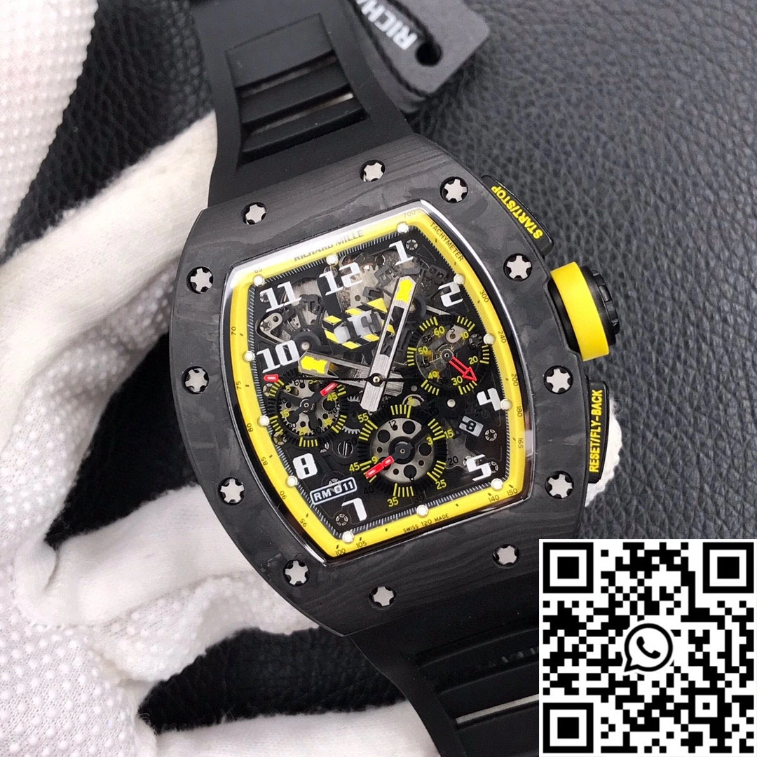 Richard Mille RM-011 KV Factory Forged Carbon Black Strap TechFriendly 2322