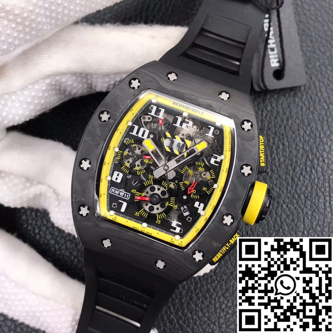 Richard Mille RM-011 KV Factory Forged Carbon Black Strap TechFriendly 2322