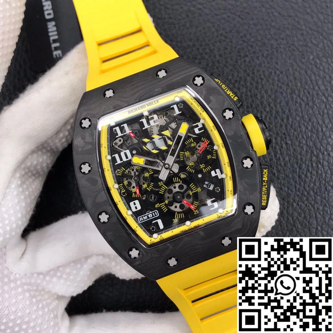 Richard Mille RM-011 KV Factory Forged Carbon Yellow Strap Flexible 2310