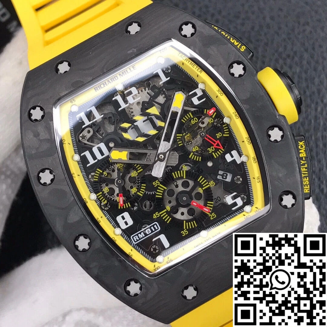 Richard Mille RM-011 KV Factory Forged Carbon Yellow Strap Flexible 2310