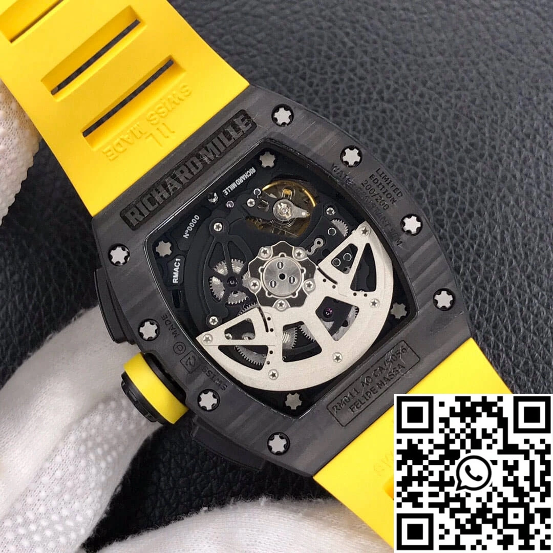 Richard Mille RM-011 KV Factory Forged Carbon Yellow Strap Flexible 2310