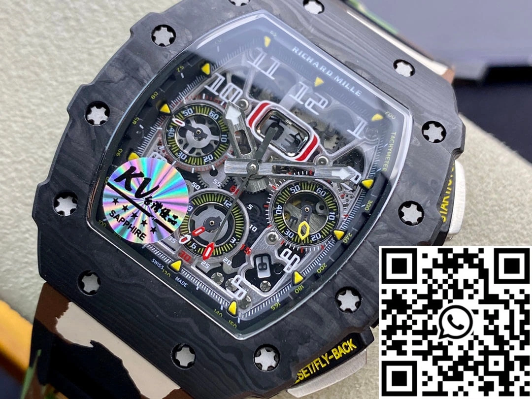 Richard Mille RM-011 KV Factory V2 Carbon Fiber Camo Rubber Strap Sporty 2314