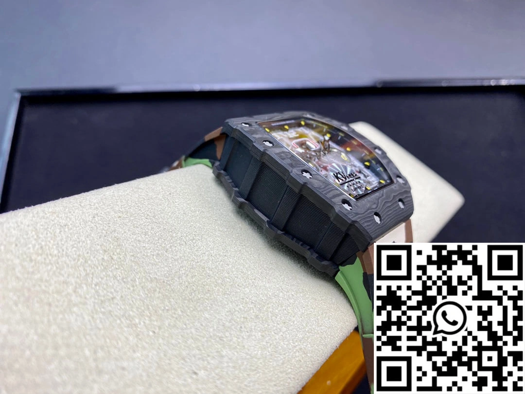 Richard Mille RM-011 KV Factory V2 Carbon Fiber Camo Rubber Strap Sporty 2314