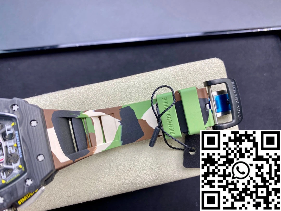 Richard Mille RM-011 KV Factory V2 Carbon Fiber Camo Rubber Strap Sporty 2314