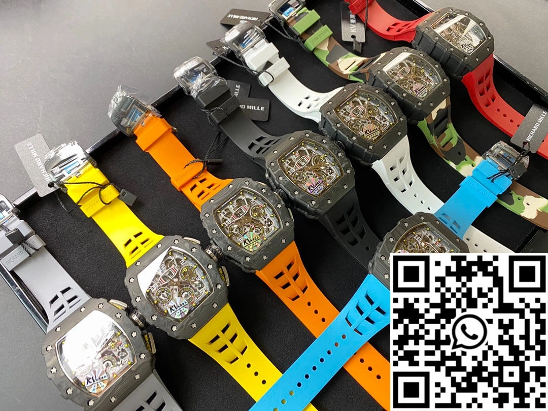 Richard Mille RM-011 KV Factory V2 Carbon Fiber Camo Rubber Strap Sporty 2314