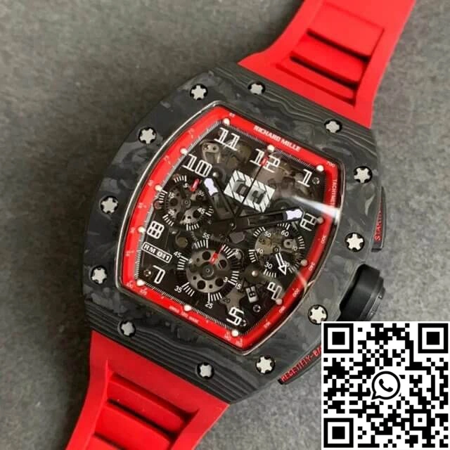 Richard Mille RM-011 KV Factory V2 Forged Carbon Case Rubber Strap ModernLook 2326