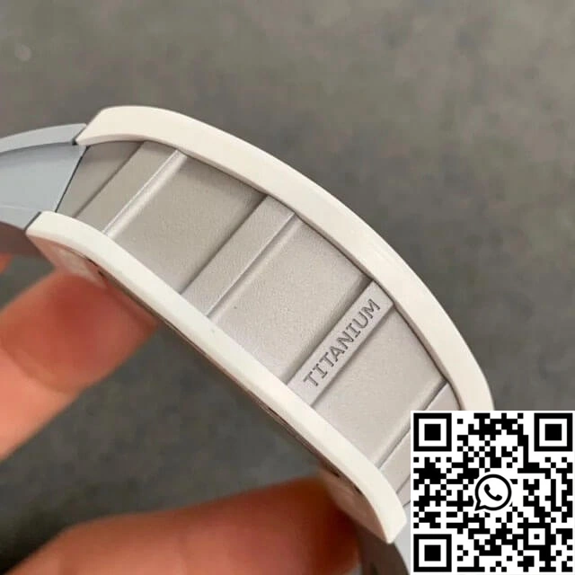 Attractive Richard Mille RM-011 KV Factory White Ceramic Case 2309