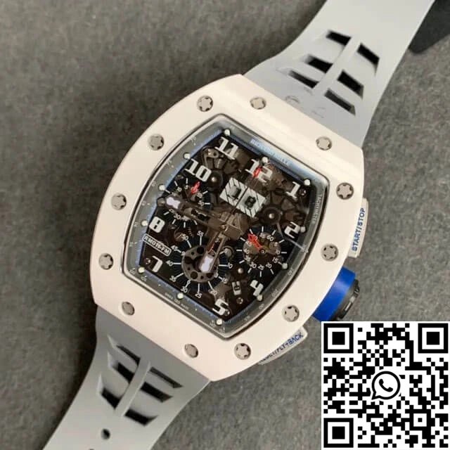 Attractive Richard Mille RM-011 KV Factory White Ceramic Case 2309