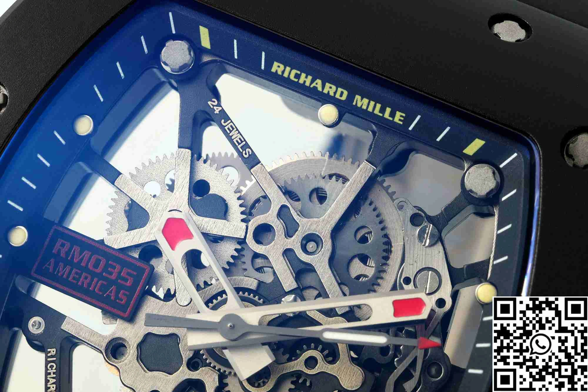 Chic Richard Mille RM-035 Sonic Factory Black Case Black Band 2363