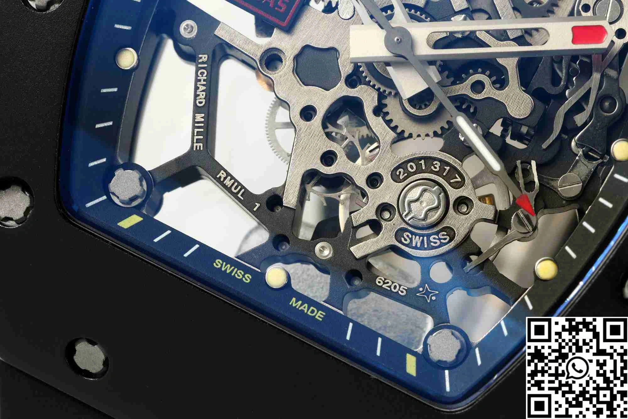 Chic Richard Mille RM-035 Sonic Factory Black Case Black Band 2363