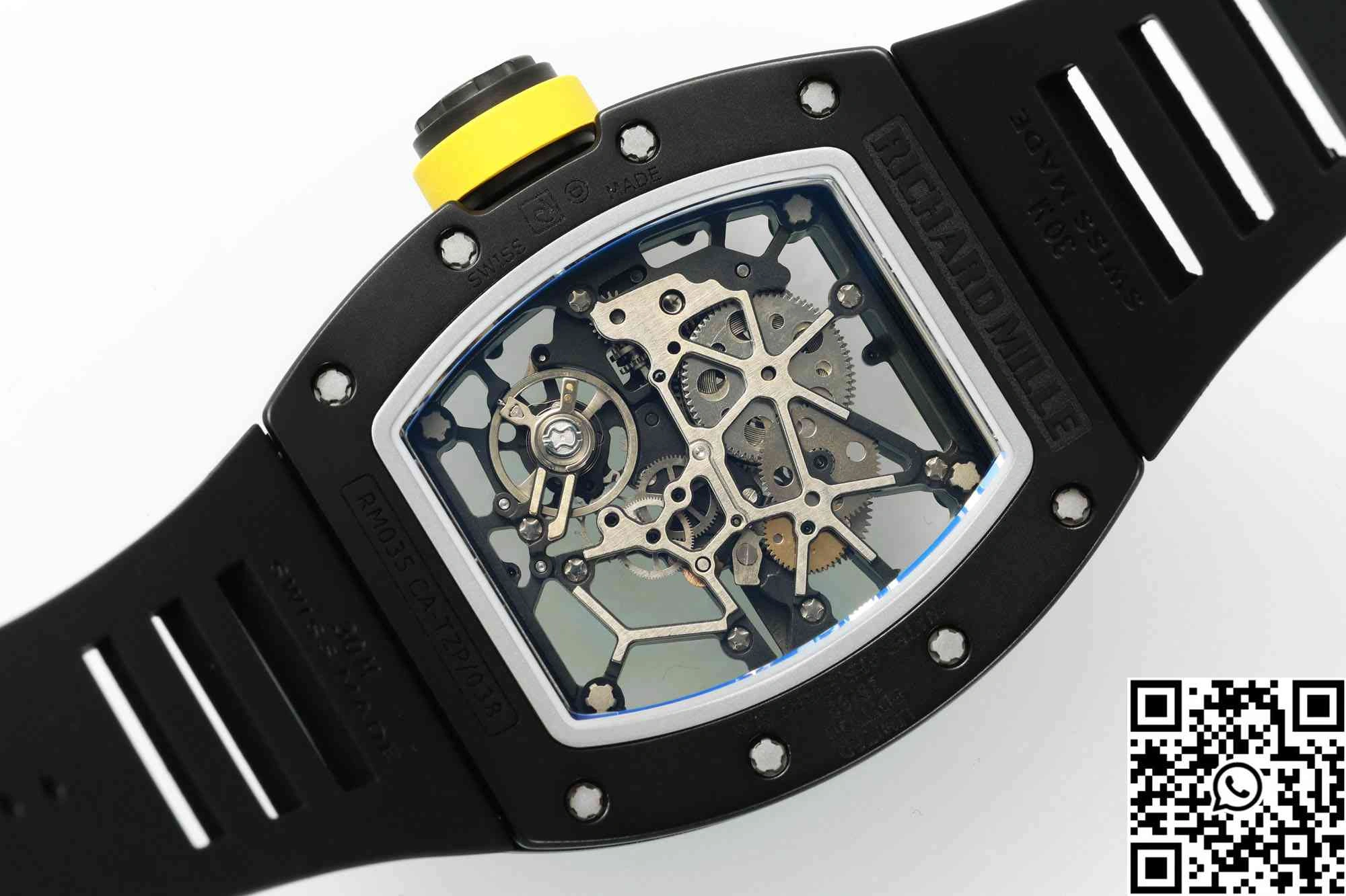Chic Richard Mille RM-035 Sonic Factory Black Case Black Band 2363