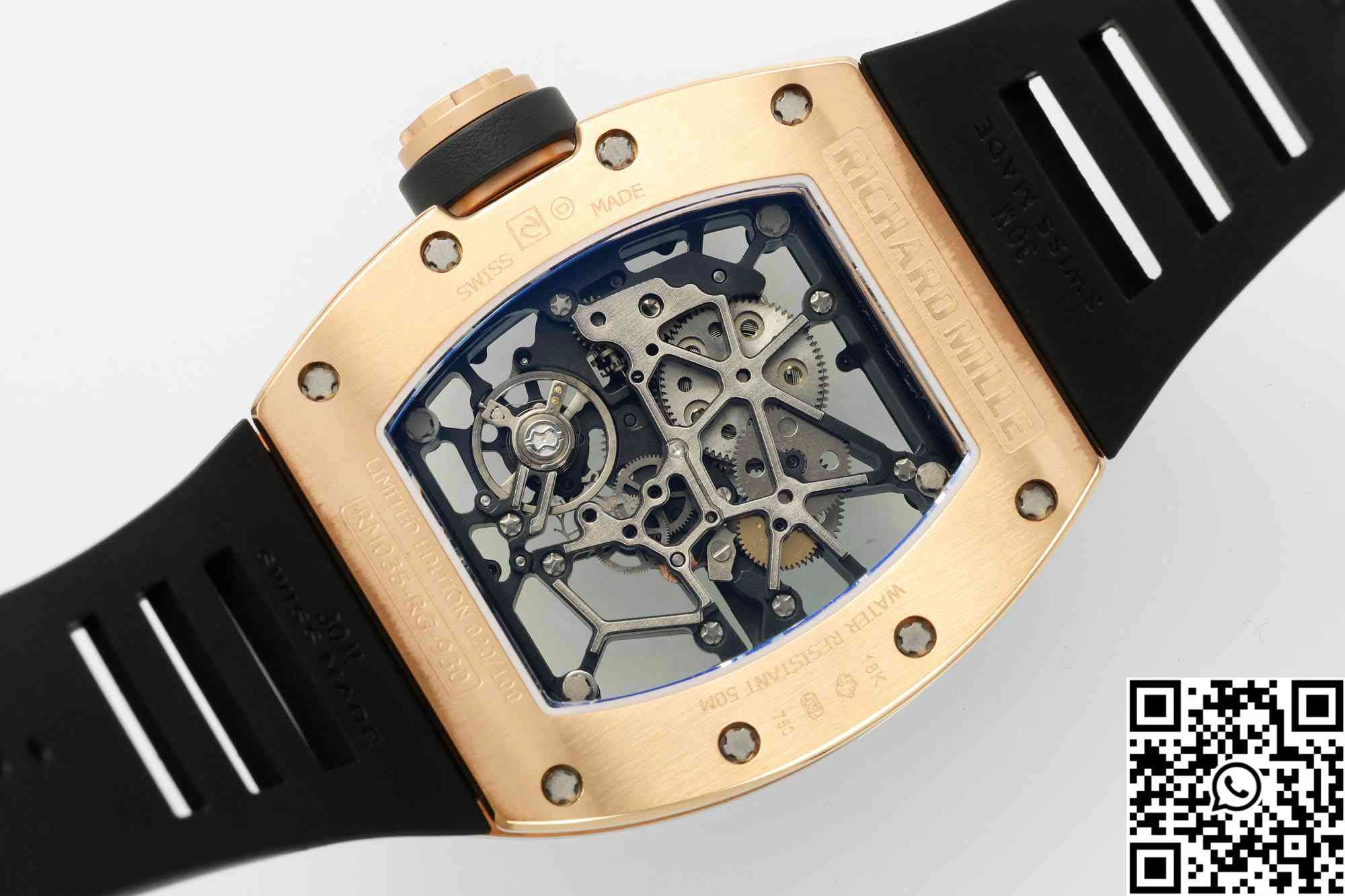 SportInspired Richard Mille RM-035 Sonic Factory Gold Case Black Band 2360