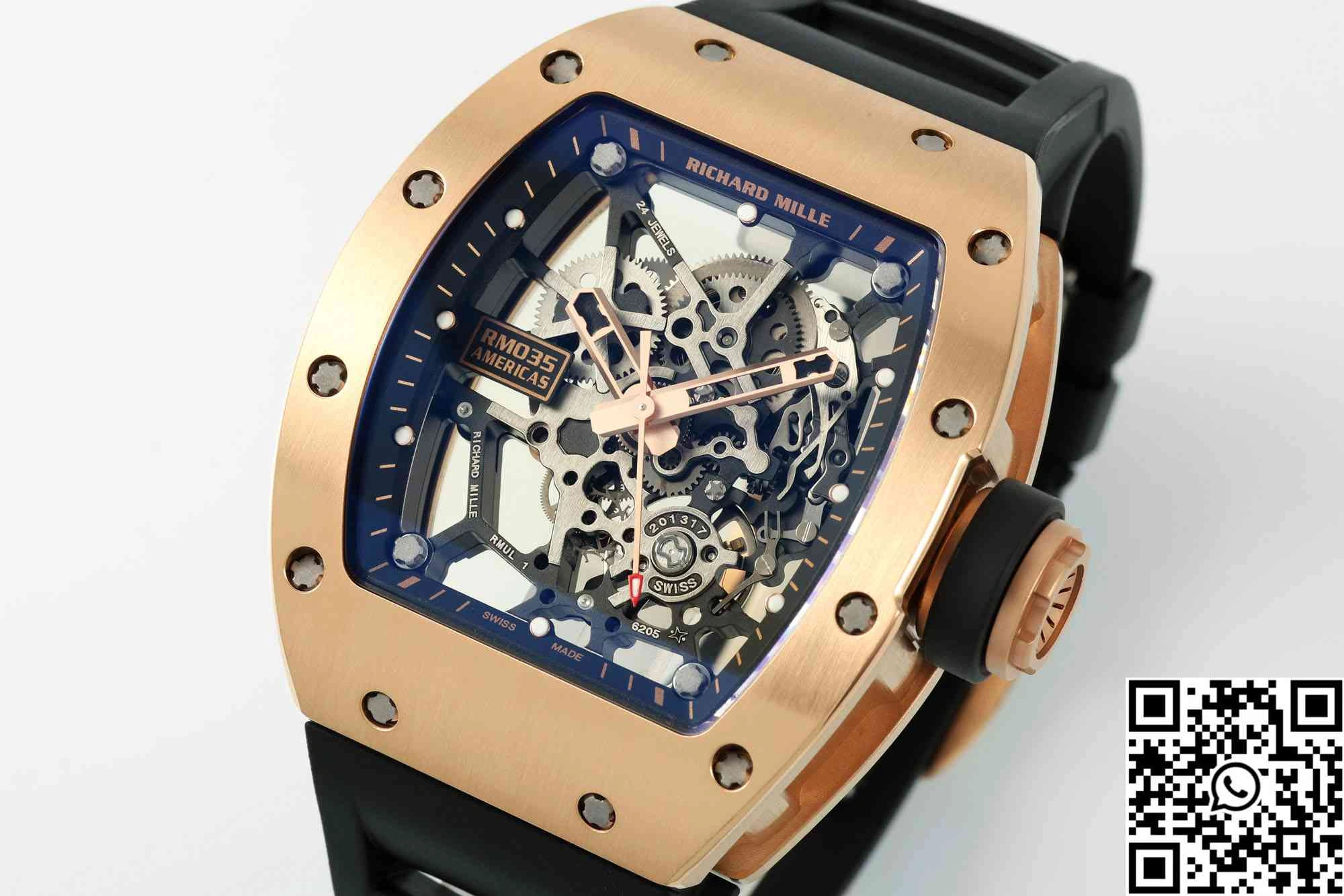 SportInspired Richard Mille RM-035 Sonic Factory Gold Case Black Band 2360