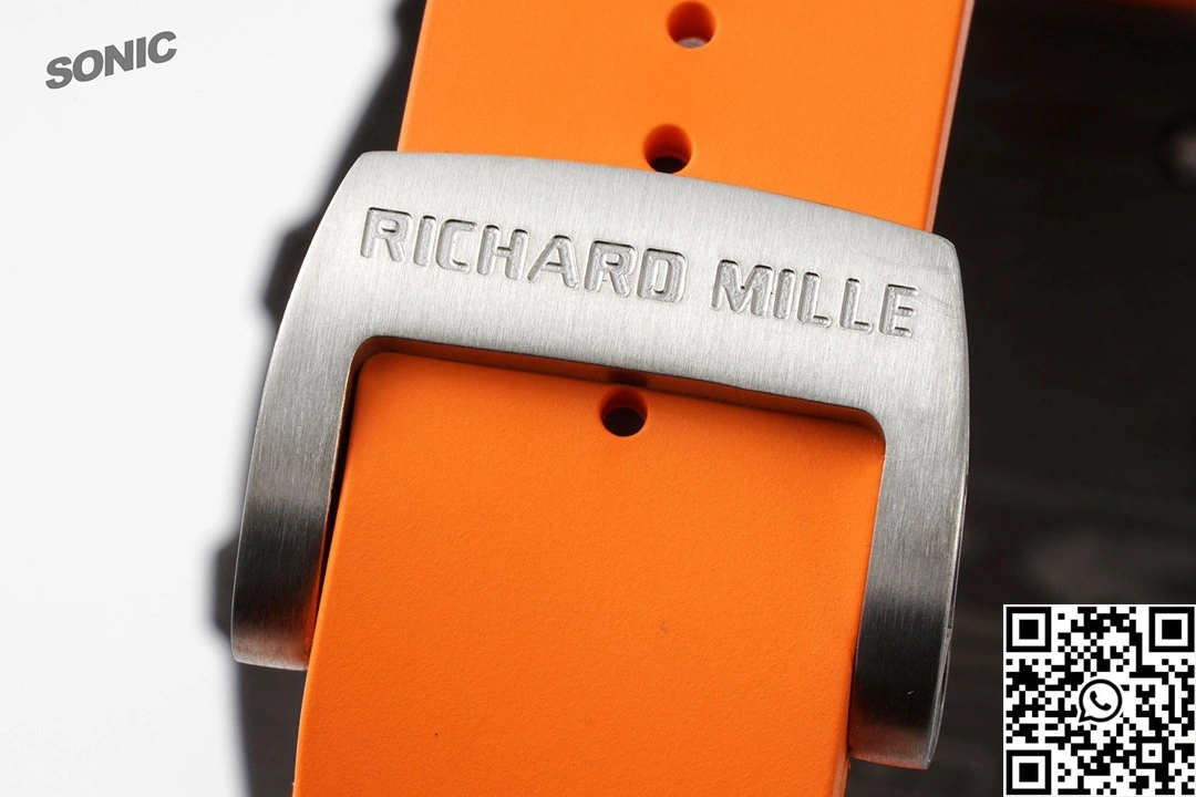 Richard Mille RM-035 Sonic Factory NTPT Carbon Fiber Black Case Orange Band ModernLook 2373