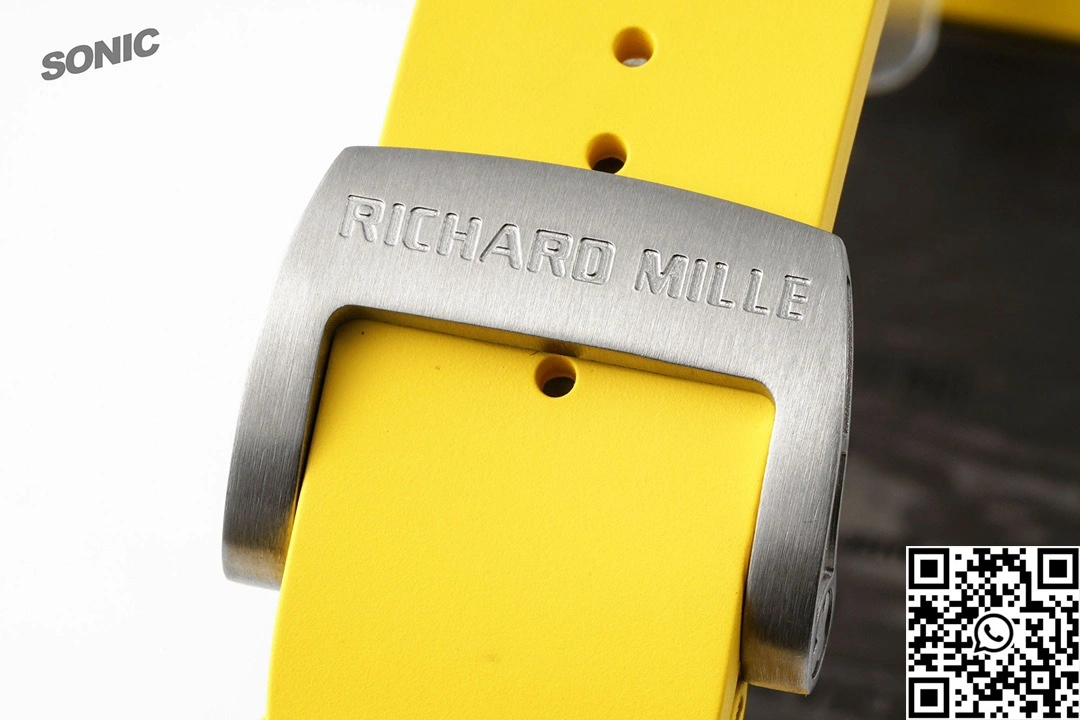 Bright Richard Mille RM-035 Sonic Factory NTPT Carbon Fiber Black Case Yellow Band 2369