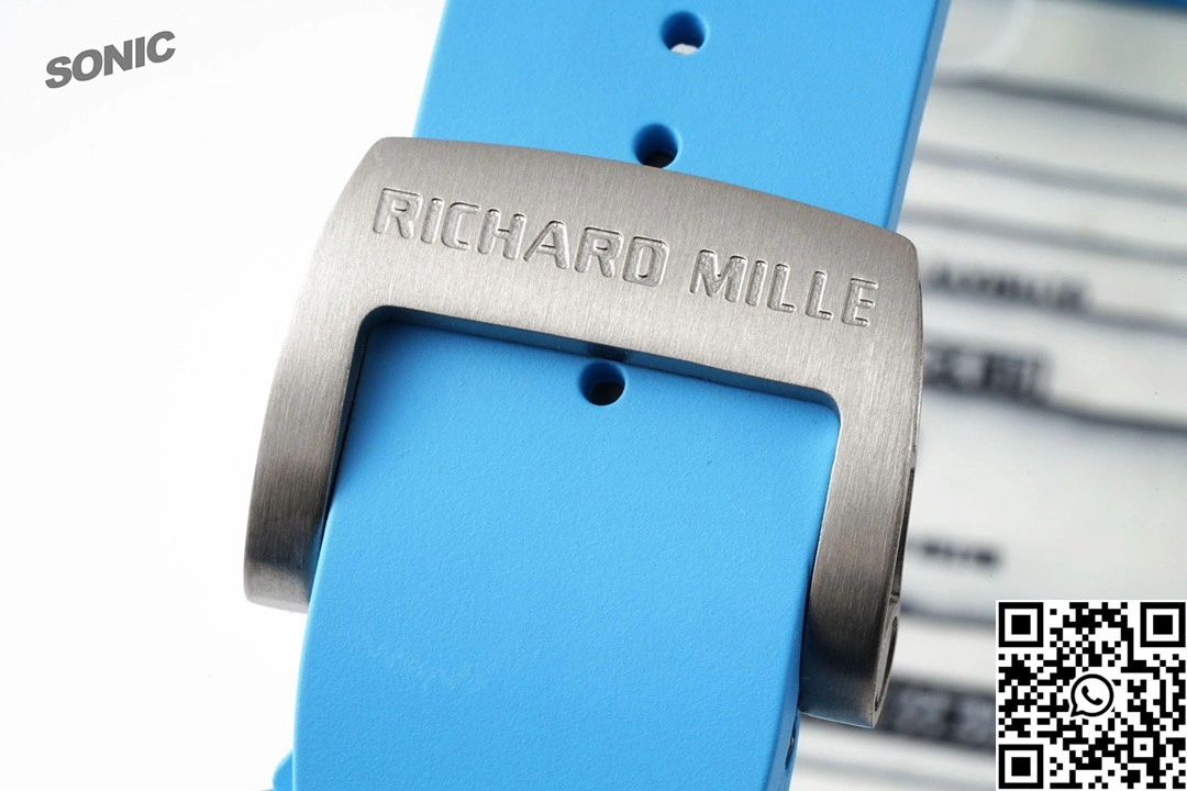 Versatile Richard Mille RM-035 Sonic Factory NTPT Carbon Fiber White Case Blue Band 2377
