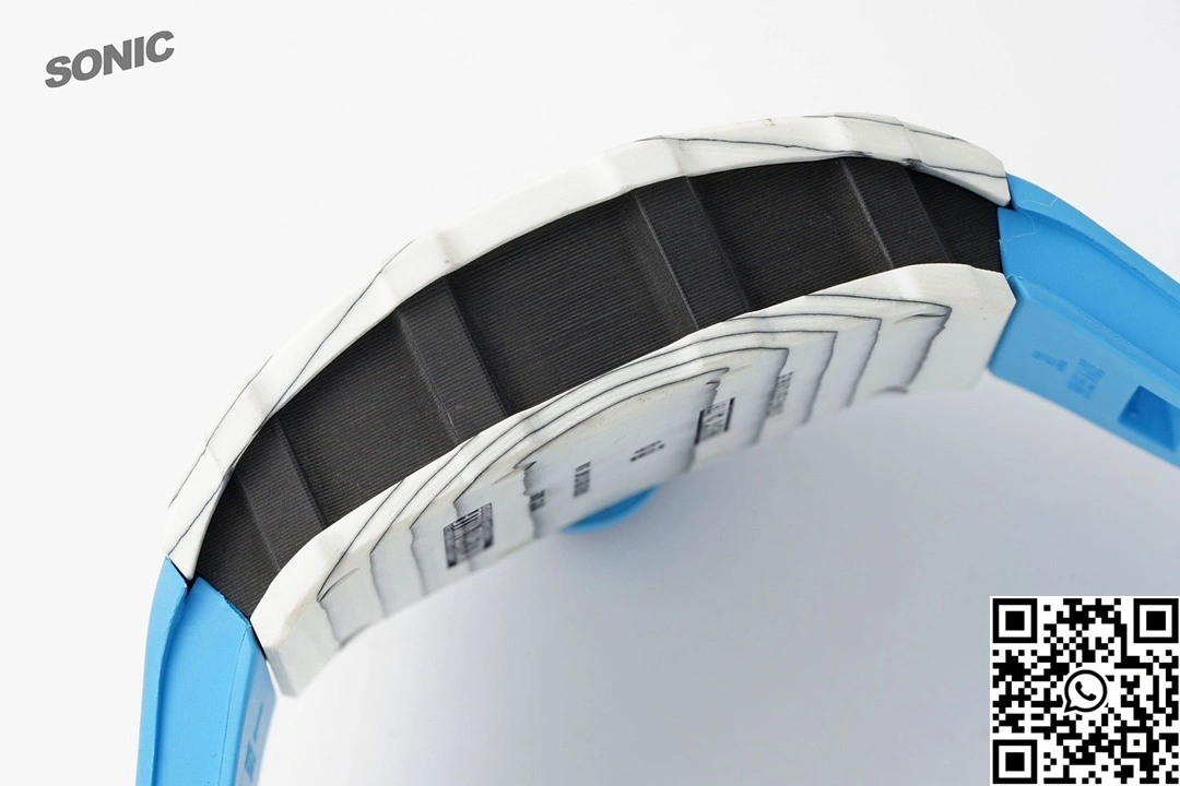 Versatile Richard Mille RM-035 Sonic Factory NTPT Carbon Fiber White Case Blue Band 2377